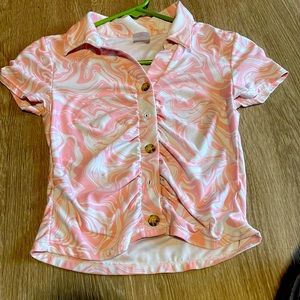 Pink and white the dye shirt